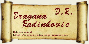 Dragana Radinković vizit kartica